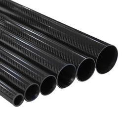 2PCS ARRIS 23mm x 25mm x 500mm 3K Roll Wrapped 100% Pure Carbon Fiber Tube Glossy Surface 