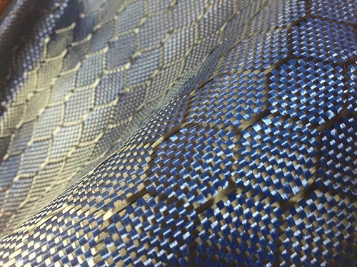 Honeycomb Blue/Black Carbon Hybrid 240gsm - Enhanced Composites