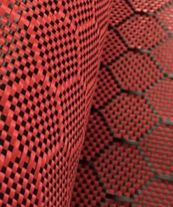 Red carbon fibre