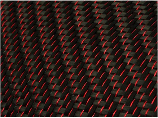 Red wire carbon fibre